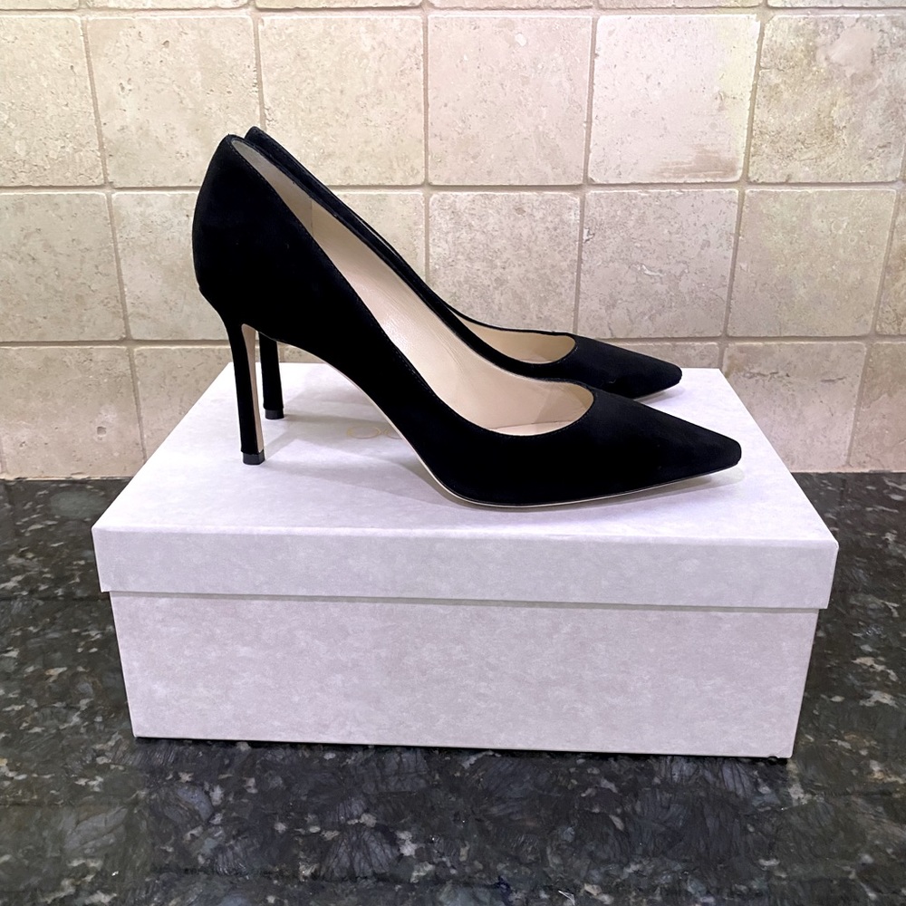Jimmy Choo fall 2022 Romy 85 Black Suede Pumps Size 39